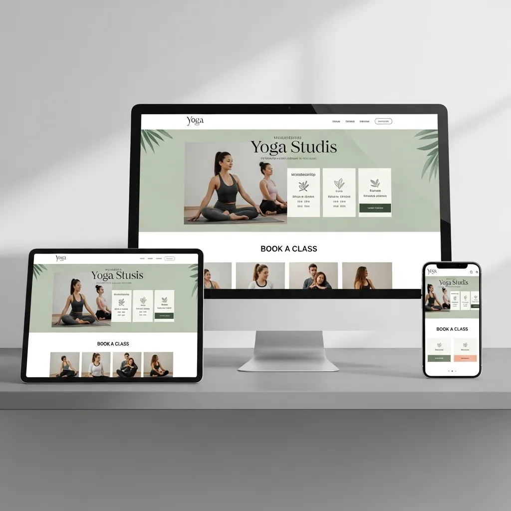 website design for yoga studio