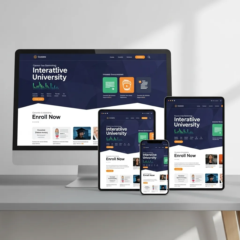 website design for learning management system