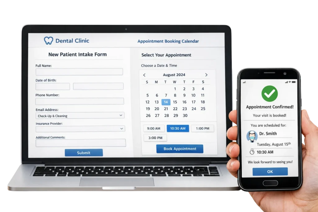 turn more website visitors into booked dental appointment