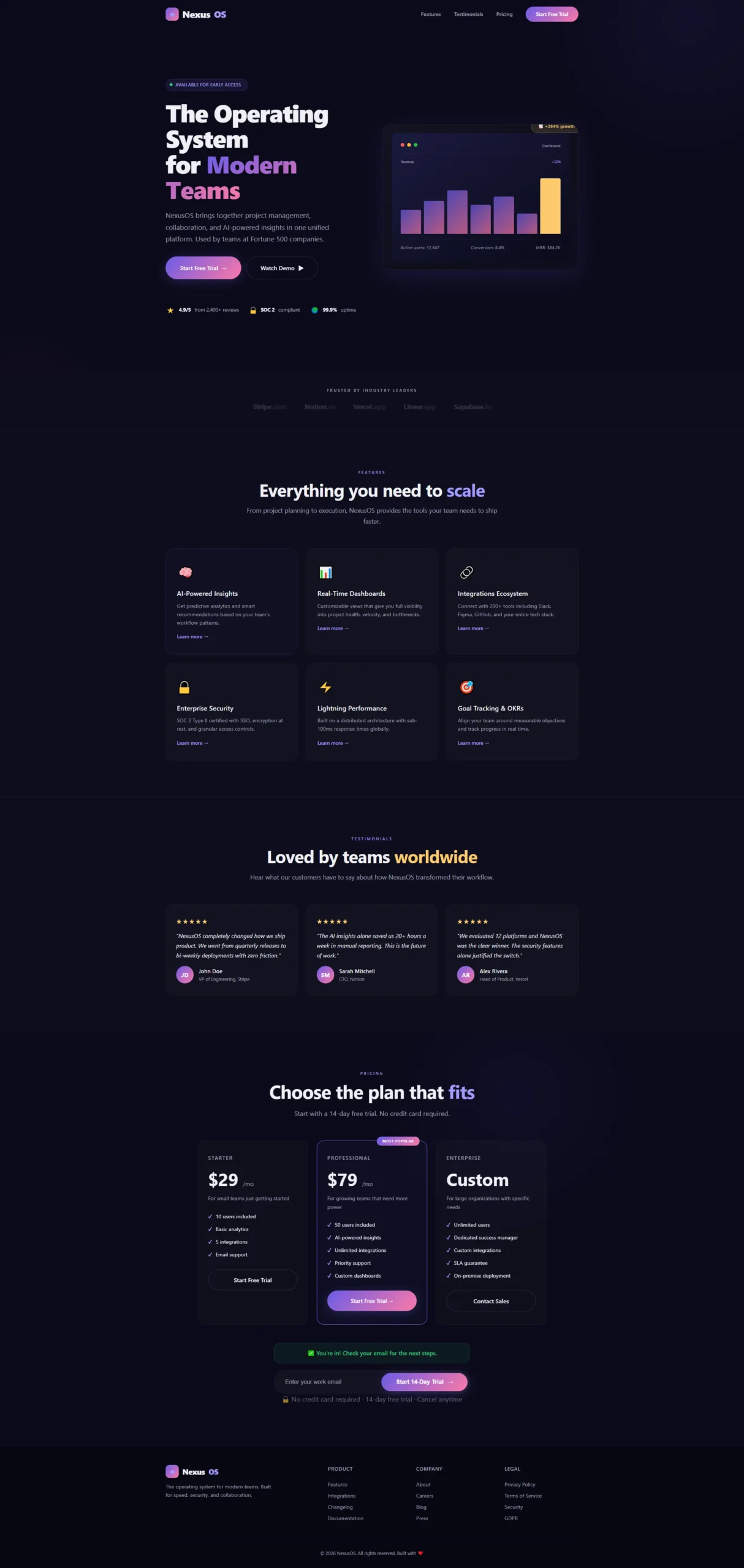 SaaS Landing Page