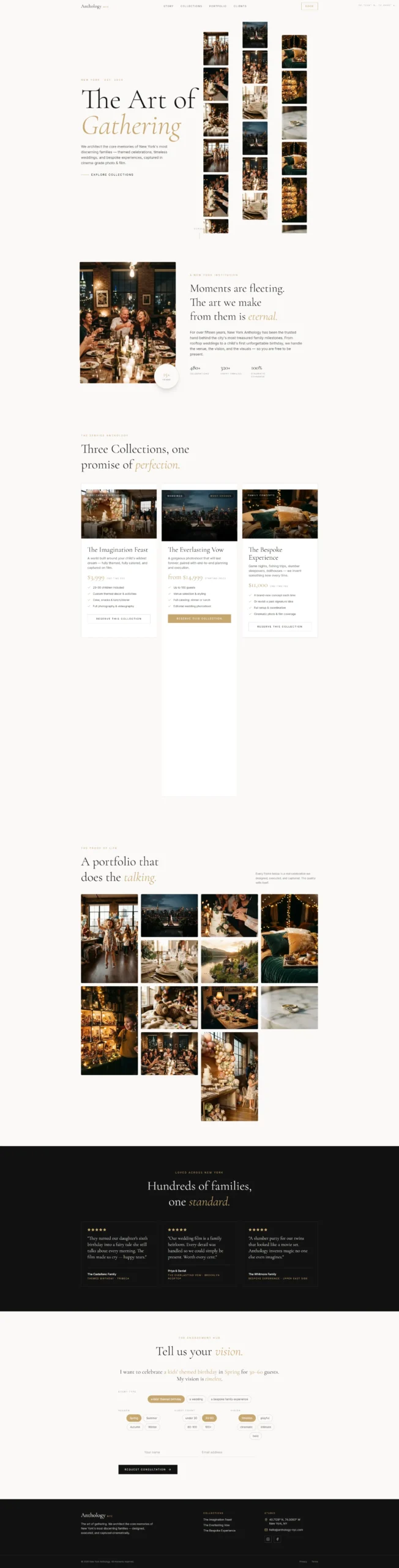 Event management company landing page by WPDriven