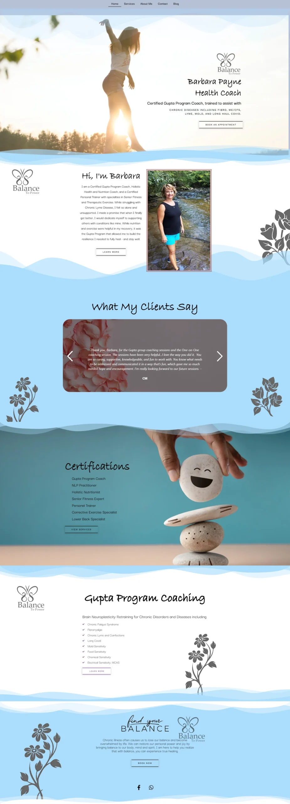 Balance wellness and life coach WordPress website by WPDriven